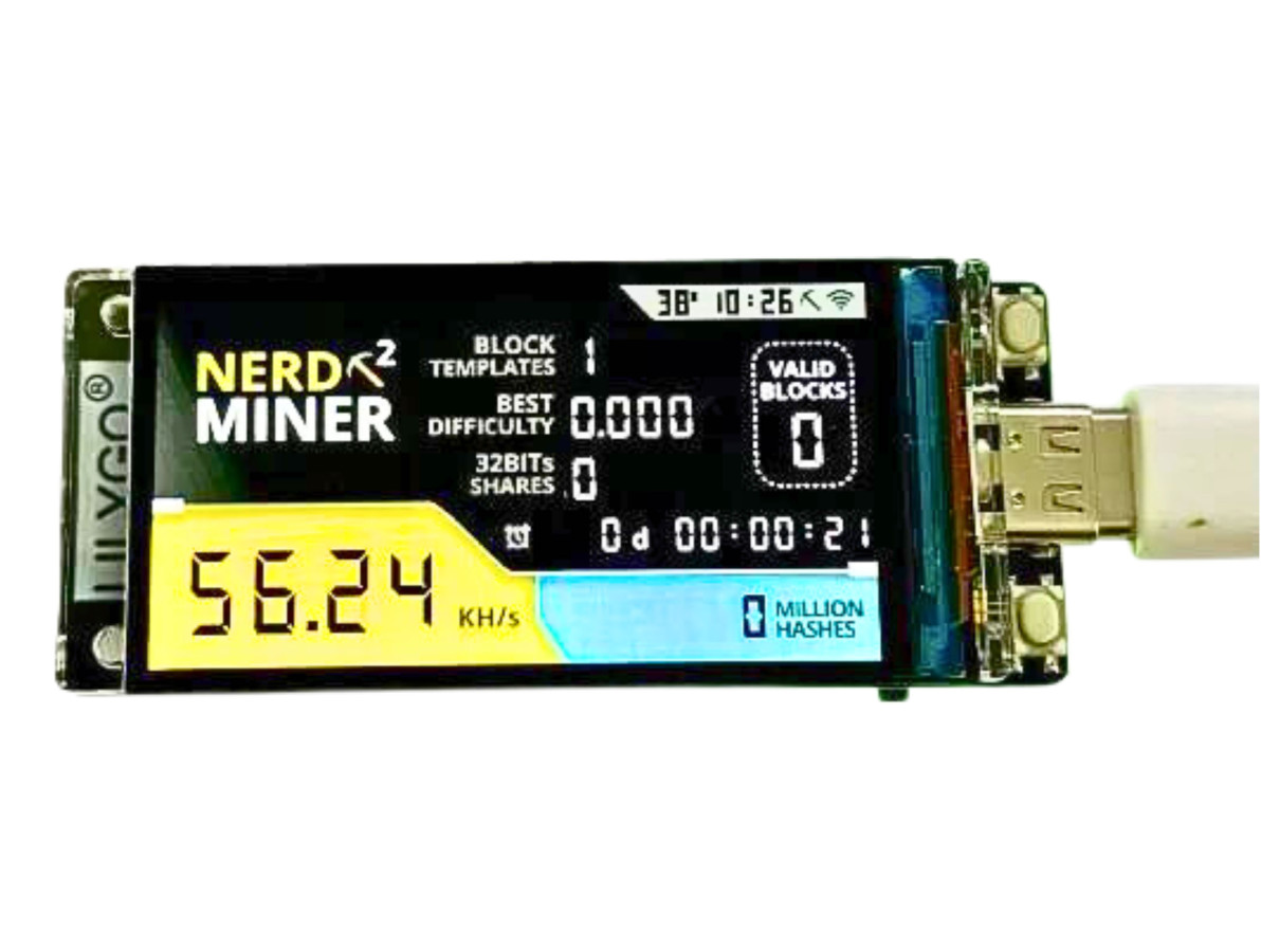 Minerador De Bitcoin NerdMiner TTGO TDisplay S3 Usinainfo