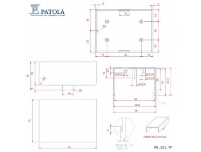 Caixa Patola / Case para Montagem 50 x 70 x 98 mm - PB-202 - Imagem 6