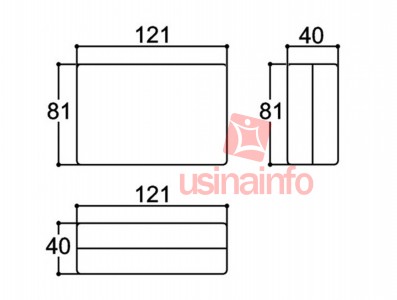 Caixa Patola / Case para Montagem 40 x 81 x 121 mm - PB-605 - Imagem 4