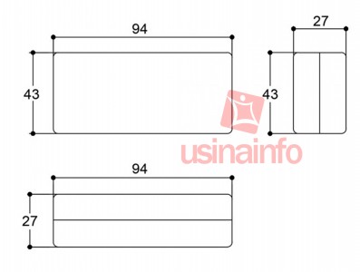 Caixa Patola / Case para Montagem 27 x 43 x 94 mm - PB-082 - Imagem 4