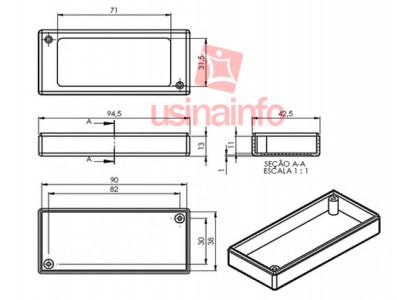 Caixa Patola / Case para Montagem 27 x 43 x 94 mm - PB-082 - Imagem 6