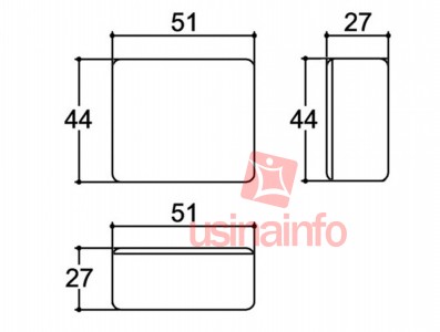 Caixa Patola / Case para Montagem 27 x 44 x 51 mm - PB-062/2 - Imagem 4