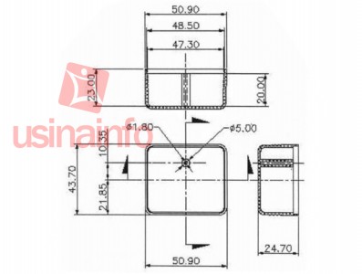 Caixa Patola / Case para Montagem 27 x 44 x 51 mm - PB-062/2 - Imagem 6