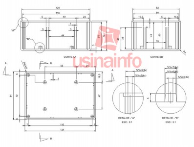 Caixa Patola / Case para Montagem 53 x 85 x 124 mm - PB-112 - Imagem 6