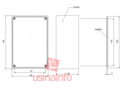 Caixa Patola / Case para Montagem 53 x 85 x 124 mm - PB-112 - Imagem 7