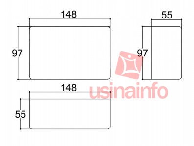 Caixa Patola / Case para Montagem 55 x 97 x 148 mm - PB-114 - Imagem 4