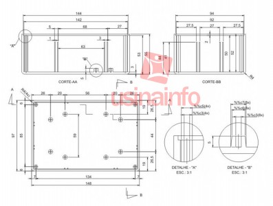 Caixa Patola / Case para Montagem 55 x 97 x 148 mm - PB-114 - Imagem 6