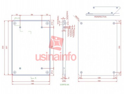 Caixa Patola / Case para Montagem 100 x 150 x 214 mm - PB-150 - Imagem 7