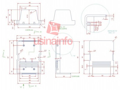 Caixa Patola / Case para Montagem 53 x 70 x 98 mm - PB-202/2 - Imagem 6