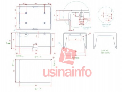 Caixa Patola / Case para Montagem 53 x 70 x 98 mm - PB-202/2 - Imagem 7