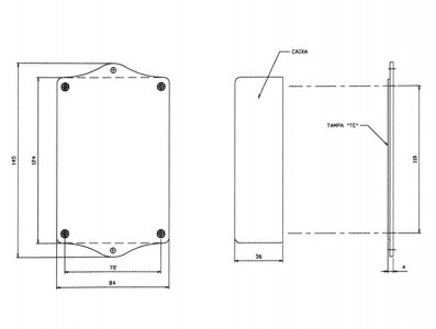 Caixa Patola / Case para Montagem 38 x 85 x 124 mm - PB-112/2 TE - Imagem 5