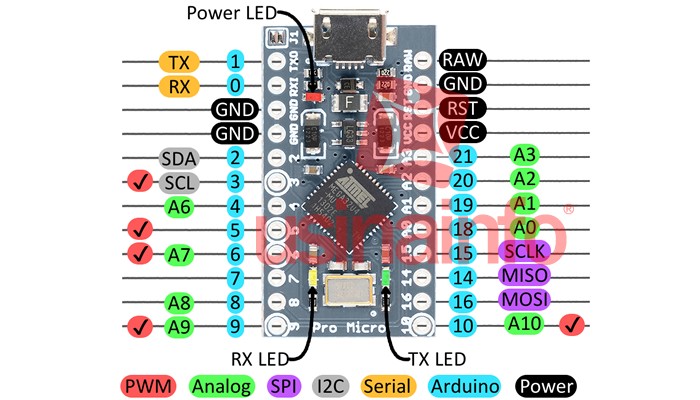 Arduino Pro Micro ATmega32U4 - [1007970]