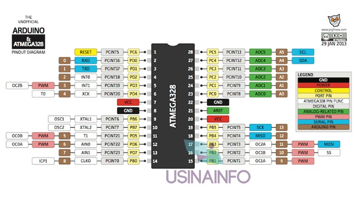 Kit Arduino Standalone ATmega328P Sem Bootloader - [1012593]