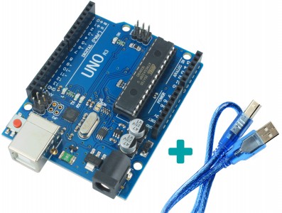 Placa Uno R3 + Cabo USB para Arduino - Imagem 1