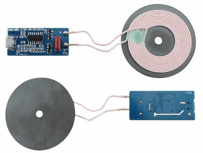 Módulo Carregador Sem Fio por Indução Qi WPC 5V 1A Universal com Micro USB - HW225 - Imagem 3