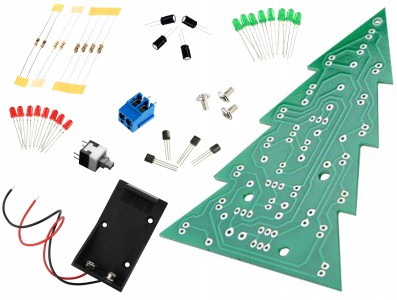 Kit Árvore de Natal Led Piscante DIY para Aprendizagem Eletrônica - AN16 - Imagem 2