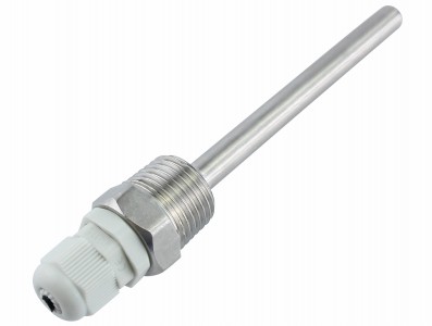 Thermowell Poço para Sensor de Temperatura 100mm Rosca 1/2 + Prensa Cabo PG7 - Imagem 1