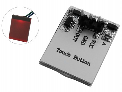 Sensor de Toque Capacitivo Httm com Led Vermelho - Imagem 1