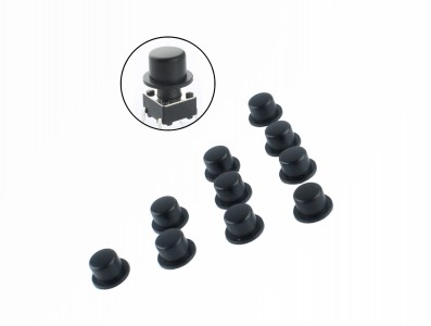 Capa para Push Button 6x6mm Preta - Kit com 10 Unidades - Imagem 1