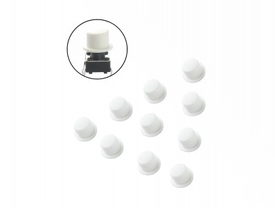 Capa para Push Button 6x6mm Branca - Kit com 10 Unidades - Imagem 1