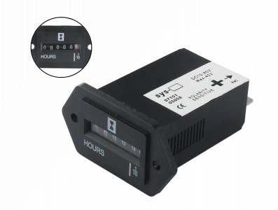 Horímetro Analógico 12V DC / Contador de Horas Eletromecânico 10-80VDC - SYS-2 - Imagem 1