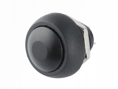 Pulsador Push Button NA / Chave Botão PBS-33B 3A Preto - Imagem 1