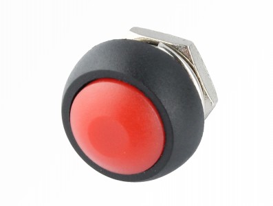 Pulsador Push Button NA / Chave Botão PBS-33B 3A Vermelho - Imagem 1