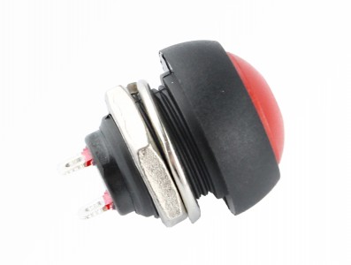 Pulsador Push Button NA / Chave Botão PBS-33B 3A Vermelho - Imagem 2