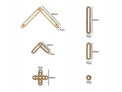 Kit de Peças em MDF para Robótica 62 Peças DIY KTE01 - Imagem 5