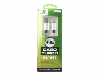 Cabo USB tipo C Inox 1m Turbo 4A Blindado para Raspberry Pi 4 e Celular - Prata - Imagem 2