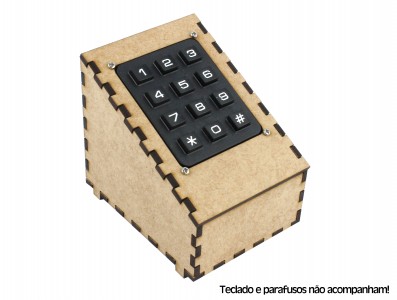 Suporte para Teclado Matricial 3x4 12 Teclas - Case Inclinado em MDF - Imagem 1