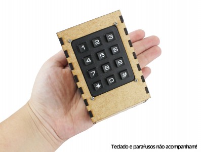 Suporte para Teclado Matricial 3x4 12 Teclas - Case Inclinado em MDF - Imagem 4