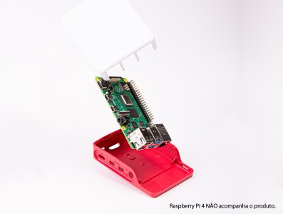 Case para Raspberry Pi 4 Oficial Cereja/Branco - Imagem 2