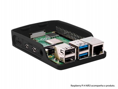 Case para Raspberry Pi 4 Oficial Preto - Imagem 2