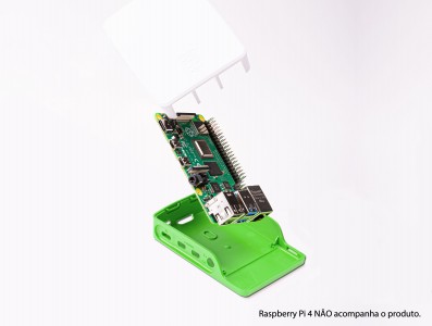 Case para Raspberry Pi 4 Oficial Verde/Branco - Imagem 2