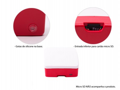 Case para Raspberry Pi 4 Oficial Cereja/Branco - Imagem 4