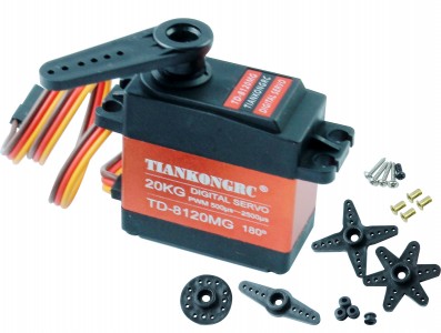 Servo Motor TD-8120MG Tiankongrc 180° 20Kg/cm de Alto Torque com Engrenagens Metálicas - Imagem 2