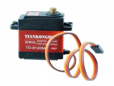 Servo Motor TD-8120MG Tiankongrc 180° 20Kg/cm de Alto Torque com Engrenagens Metálicas - Imagem 4