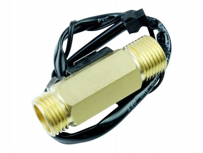 Sensor de Fluxo de Água YF-B7 G 1/2 1-25 l/min em Bronze com Sensor de Temperatura - Imagem 1