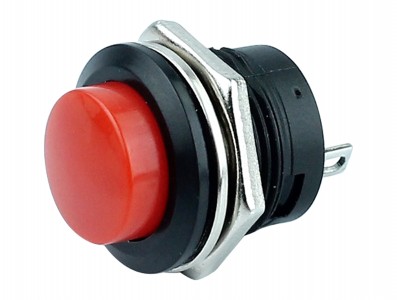 Pulsador Push Button NA / Chave Botão R13-507 6A Vermelho - Imagem 1