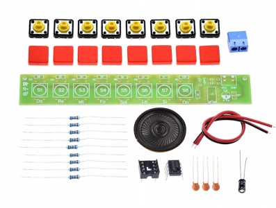 Kit Piano Elétrico DIY NE555 com 8 Teclas e Alto-Falante - Imagem 2