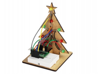 Kit Árvore de Natal MDF com Leds DIY Arbor para Aprendizagem Eletrônica - Imagem 2