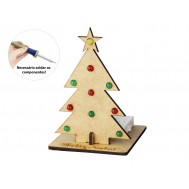 Kit Árvore de Natal MDF com Leds DIY Arbor para Aprendizagem Eletrônica