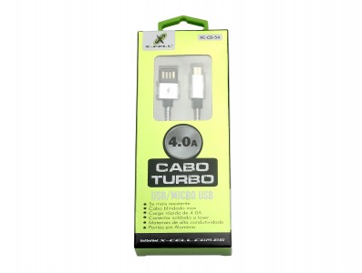 Cabo Micro USB Inox 1m Turbo 4A Blindado para Arduino Leonardo, Micro, DUE, Raspberry Pi 3 e Celular - Imagem 2