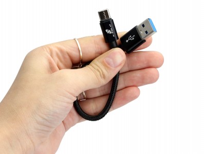 Cabo USB tipo C 20cm 4A para Raspberry Pi 4 e Celular - Preto - Imagem 2