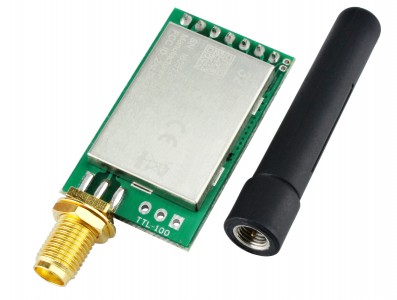 Módulo AS32-TTL-100 LoRa 433MHz + Antena de Longo Alcance - Imagem 1