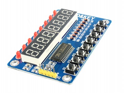 Módulo Display 7 Segmentos TM1638 com 8 Leds e 8 Push Buttons - Imagem 1