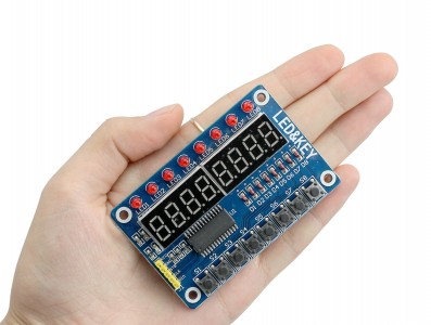 Módulo Display 7 Segmentos TM1638 com 8 Leds e 8 Push Buttons - Imagem 4