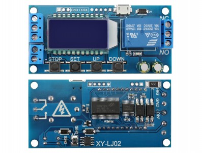 Relé Temporizador Digital XY-LJ02 Ajustável com Display LCD e Micro USB - 7 Modos de Uso - Imagem 3