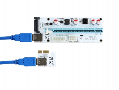 Cabo Riser Usb 3.0 Extensor PCI Express com Capacitores para Mineradora - Imagem 2